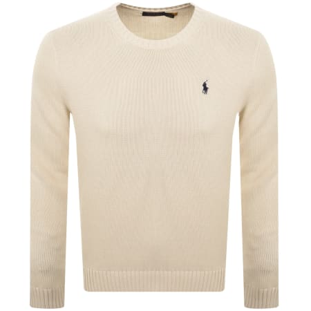 Product image for Ralph Lauren Crew Neck Knit Jumper Cream