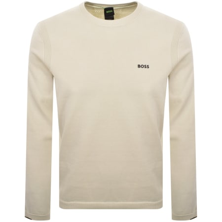 Product image for BOSS Ever X Crew Neck Jumper Open White