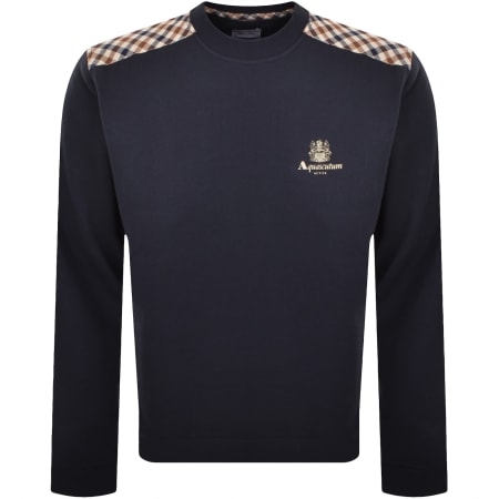 Product image for Aquascutum Active Crew Neck Sweatshirt Navy