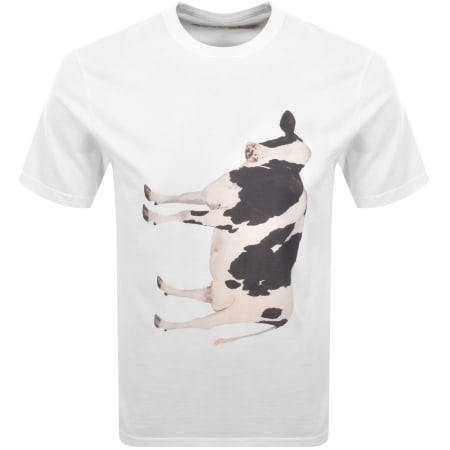 Product image for Barbour X Paul Smith Cow Print T Shirt White