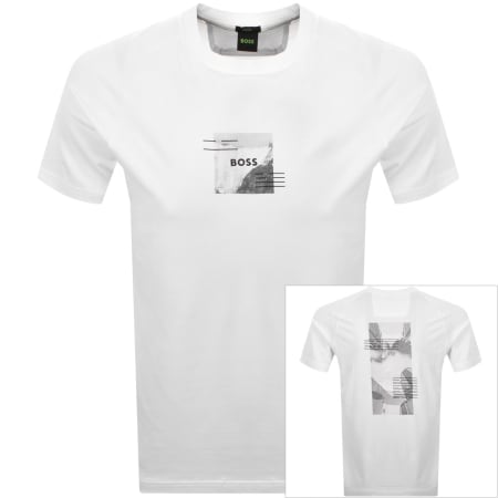 Product image for BOSS Stripe Zone T Shirt White