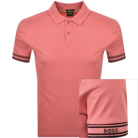 Product image for BOSS Zone Polo T Shirt Medium Pink
