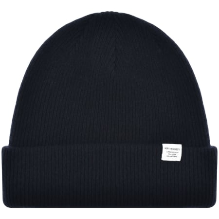 Product image for Norse Projects Merino Lambswool Beanie Navy