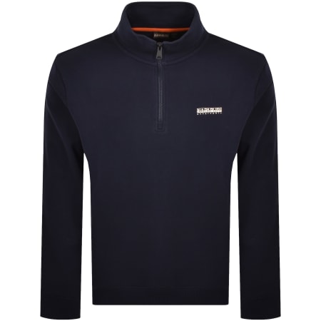 Product image for Napapijri B Small Box Half Zip Sweatshirt Blue
