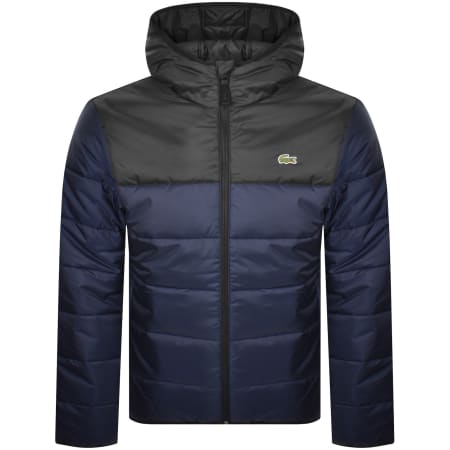 Product image for Lacoste Hooded Logo Jacket Navy