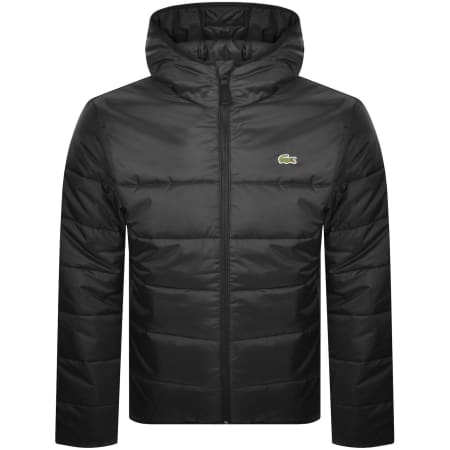 Product image for Lacoste Hooded Logo Jacket Black