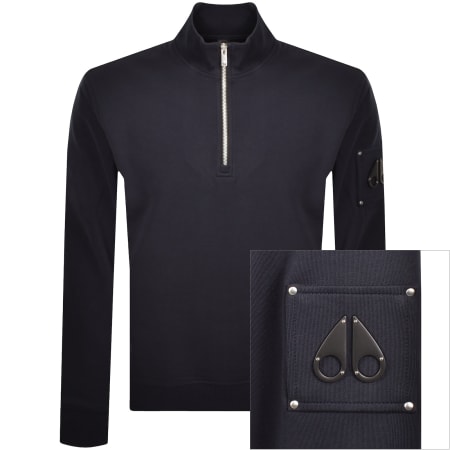 Product image for Moose Knuckles Hartsfield QZ Sweatshirt Navy