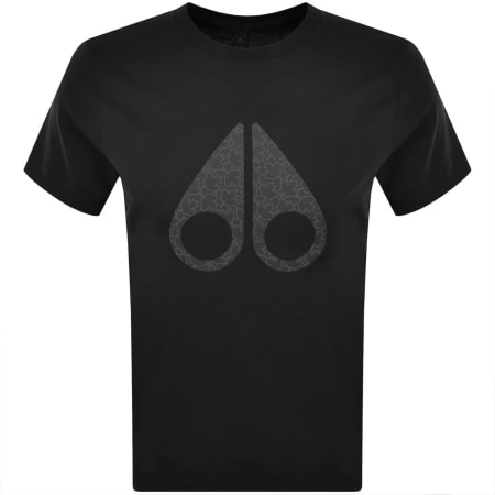 Product image for Moose Knuckles Chamblee Leaf T Shirt Black