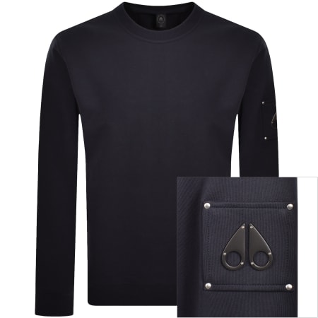 Product image for Moose Knuckles Hartsfield Sweatshirt Navy