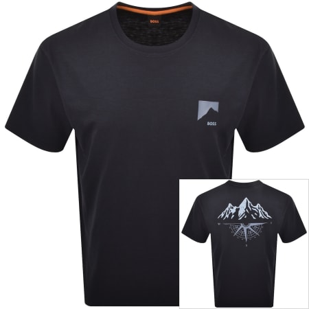 Product image for BOSS Polar Logo T Shirt Navy