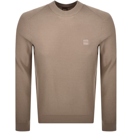 Product image for BOSS Anion Knit Jumper Brown