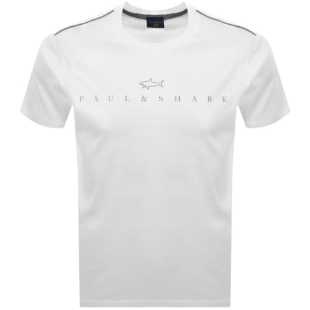 Product image for Paul And Shark Printed Logo T Shirt White