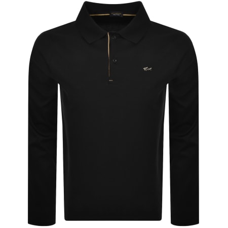 Product image for Paul And Shark Interlock Polo T Shirt Black