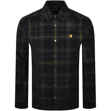 Product image for Lyle And Scott Tartan Cord Long Sleeve Shirt Black