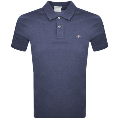 Product image for Gant Shield Pique Polo T Shirt Blue