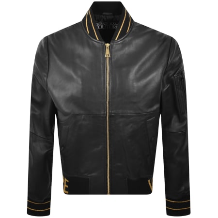 Product image for Versace Jeans Couture Leather Jacket Black