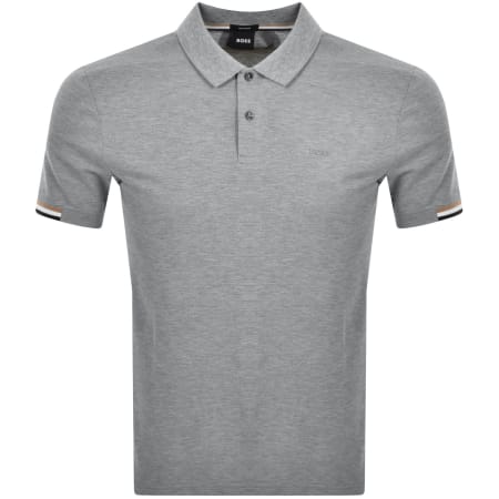 Product image for BOSS Parlay 147 Mercerised Polo T Shirt Grey