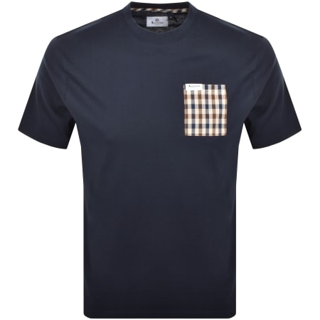 Product image for Aquascutum Active Iconic Patch Pocket T Shirt Navy