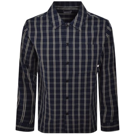 Product image for Farah Wallasey Check Over Shirt Navy