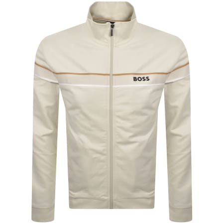 Product image for BOSS Iconic Zip Sweatshirt Cream