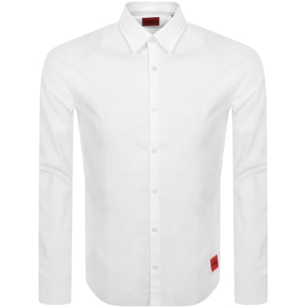 Product image for HUGO Long Sleeved Ermo Shirt White