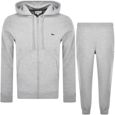 Product image for Lacoste Full Zip Hooded Tracksuit Grey