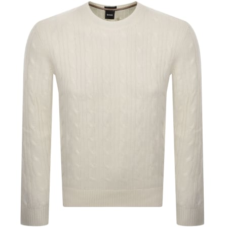 Product image for BOSS Hetico Knit Jumper Cream