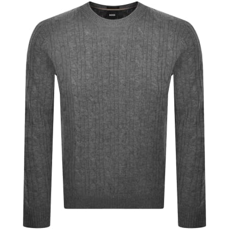 Product image for BOSS Hetico Knit Jumper Grey