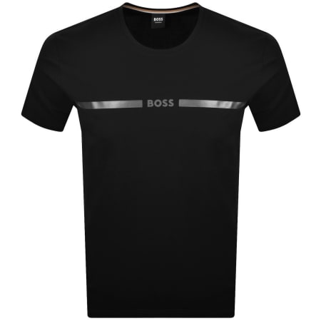 Product image for BOSS Beach Logo T Shirt Black                     