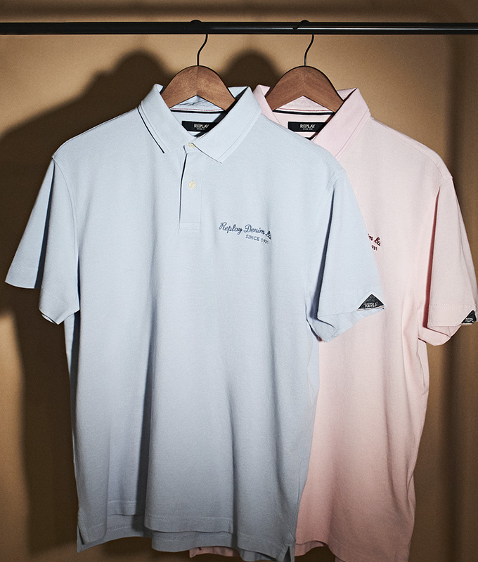 Replay pastel polo shirts