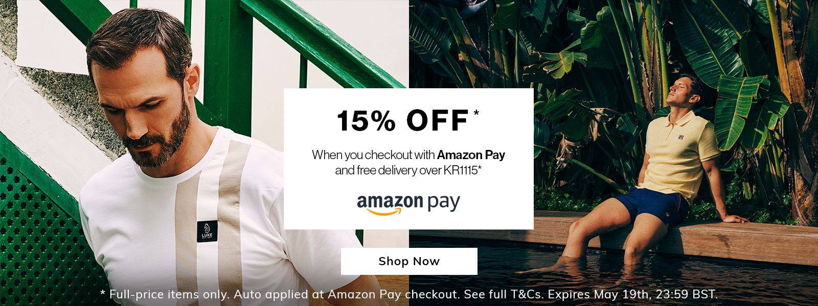 15% OFF FULL PRICE USING AMAZON PAY