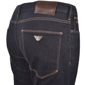 Image number 4 for Emporio Armani J06 Slim Jeans Dark Wash Navy