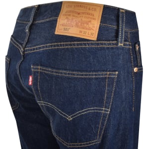 Image number 4 for Levis 501 Original Fit Jeans Dark Wash Blue