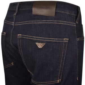 Image number 4 for Emporio Armani J45 Regular Jeans Dark Wash Navy