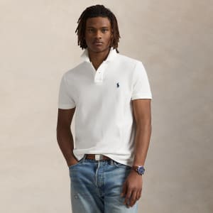 Image number 4 for Ralph Lauren Custom Slim Fit Polo T Shirt White