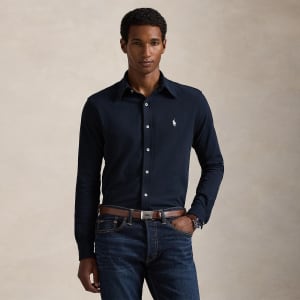 Image number 4 for Ralph Lauren Featherweight Mesh Shirt Navy