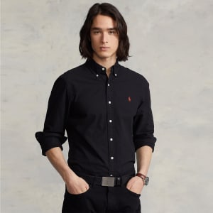 Image number 4 for Ralph Lauren Slim Fit Oxford Shirt Black