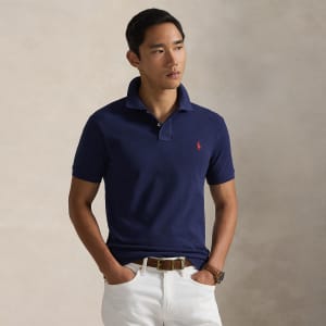 Image number 4 for Ralph Lauren Slim Fit Polo T Shirt Navy