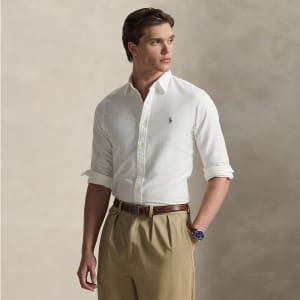 Image number 4 for Ralph Lauren Slim Fit Oxford Shirt White