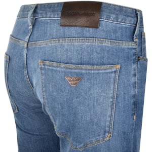 Image number 4 for Emporio Armani J06 Slim Jeans Light Wash Blue