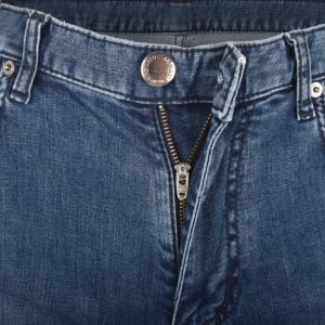 Image number 5 for Emporio Armani J45 Regular Jeans Mid Wash Blue