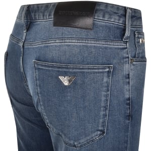 Image number 4 for Emporio Armani J06 Slim Jeans Mid Wash Blue