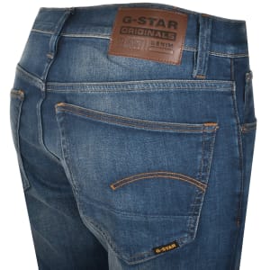 Image number 4 for G-Star 3301 Slim Fit Jeans Mid Wash Blue