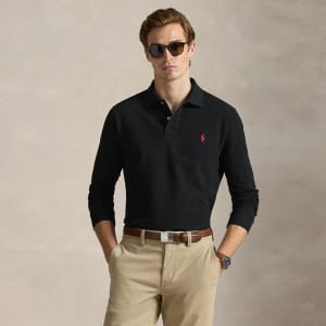 Image number 4 for Ralph Lauren Long Sleeved Polo T Shirt Black