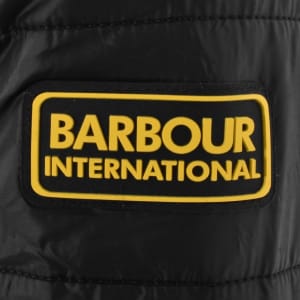 Image number 4 for Barbour International Quilted Ouston Jacket Black