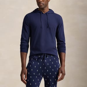 Image number 4 for Ralph Lauren Long Sleeved Hooded T Shirt Navy