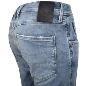 Image number 4 for Replay Anbass Slim Fit Jeans Light Wash Blue