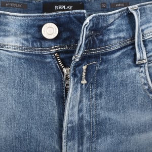 Image number 5 for Replay Anbass Slim Fit Jeans Light Wash Blue