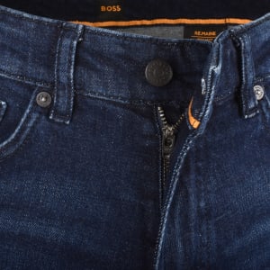 Image number 5 for BOSS Maine Regular Fit Dark Wash Jeans Blue