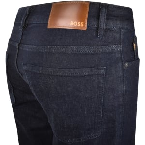 Image number 4 for BOSS Maine Regular Fit Dark Wash Jeans Navy
